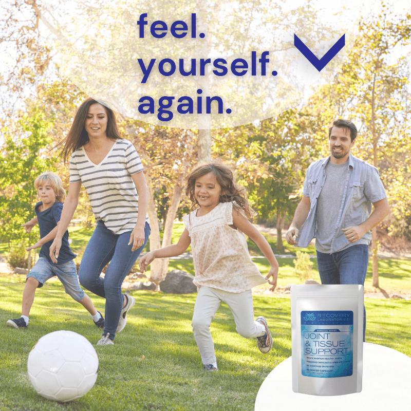 Joint & Tissue Support Supplement Lifestyle Image with Family Playing