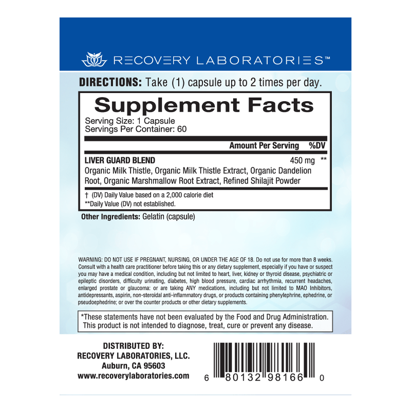 Liver Guard Supplement Facts